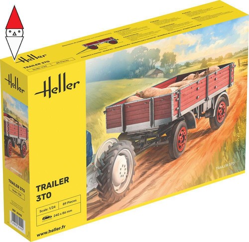Kit heller trailer 3to - 1/24,